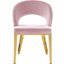 Amylia Pink Velvet Dining Chair