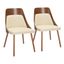 Anabelle Chair Set of 2 In Walnut