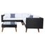 Analon Outdoor Sectional in Black and White
