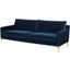 Anders Midnight Blue Fabric Triple Seat Sofa HGSC493