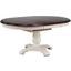 Andrews Antique White with Chestnut Brown Top Butterfly Leaf Round Dining Table