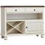 Andrews Antique White with Chestnut Brown Top Server