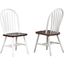 Andrews Arrowback Antique White and Chestnut Dining Chair Set of 2