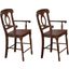 Andrews Napoleon Barstool with Arms Set of 2