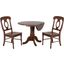 Andrews Napoleon Chairs 3 Piece 42 Inch Round Drop Leaf Dining Set