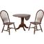 Andrews Spindleback Chairs 3 Piece 42 Inch Round Drop Leaf Dining Set