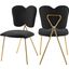 Angel Velvet Dining Chair Set of 2 In Black