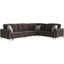 Angel Upholstered Convertible Sectional with Storage In Brown