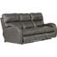Angelo Italian Leather Match Power Reclining Sofa with Power Adjustable Headrest In Gunmetal