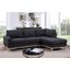Anisa Sectional Sofa with Right-Facing Chaise In Black