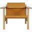 Annex Leather Lounge Chair In Hazel Brown