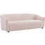 Announce Performance Velvet Channel Tufted Sofa In Pink