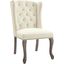 Apprise Ivory French Vintage Dining Performance Velvet Side Chair