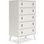 Aprilyn White Five Drawer Chest