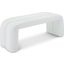 Arc White Faux Leather Bench