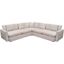 Arcadia 3Pc Corner Sectional With Feather Down Seating In Cream Fabric