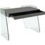 Archie Office Desk In Gray High Gloss With Storage