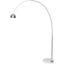 Arco 75.6 Inch Arched Floor Lamp In Silver