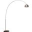 Arco 75.6 Inch Arched Floor Lamp In Silver