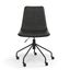 Arco Vegan Leather Rolling Swivel Task Chair In Charcoal