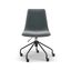 Arco Velvet Chair Rolling Swivel Task Chair In Platinum