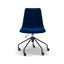 Arco Velvet Chair Rolling Swivel Task Chair In Sapphire
