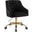 Arden Black Velvet Office Chair 161Black