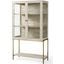 Arelius White Wood With Gold Metal Base Display Cabinet