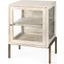 Arelius White Wood With Gold Metal Frame Side Table