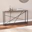 Arendal Faux Stone Skinny Console Table In Grey