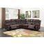 Aria 3-Piece Reclining Sectional In Brown