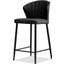 Ariel Black Leather And Black Legs Counter Stool