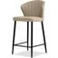 Ariel Wheat Leather And Black Legs Counter Stool