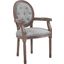 Arise Light Gray Vintage French Dining Arm Chair