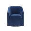Arlo Upholstered Swivel Barrel Chair In Blue