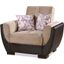 Armada Air Upholstered Convertible Armchair with Storage In Brown AIR-AC-109