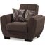 Armada Air Upholstered Convertible Armchair with Storage In Brown AIR-AC-112