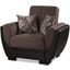 Armada Air Upholstered Convertible Armchair with Storage In Brown AIR-AC-114