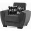 Armada Air Upholstered Convertible Armchair with Storage In Dark Gray