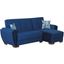 Armada Air Upholstered Convertible Chaise Lounge with Storage In Blue