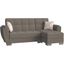 Armada Air Upholstered Convertible Chaise Lounge with Storage In Brown AIR-CL-112