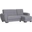 Armada Air Upholstered Convertible Chaise Lounge with Storage In Gray