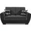 Armada Air Upholstered Convertible Loveseat with Storage In Black and Dark Gray