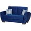 Armada Air Upholstered Convertible Loveseat with Storage In Blue