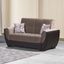 Armada Air Upholstered Convertible Loveseat with Storage In Brown AIR-LS-109