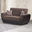 Armada Air Upholstered Convertible Loveseat with Storage In Brown AIR-LS-114