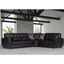 Armada Air Upholstered Convertible Sectional with Storage In Black AIR-SEC-115-PU