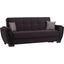Armada Air Upholstered Convertible Sofabed with Storage In Black AIR-SB-103