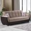 Armada Air Upholstered Convertible Sofabed with Storage In Brown AIR-SB-109