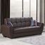Armada Air Upholstered Convertible Sofabed with Storage In Brown AIR-SB-116-PU